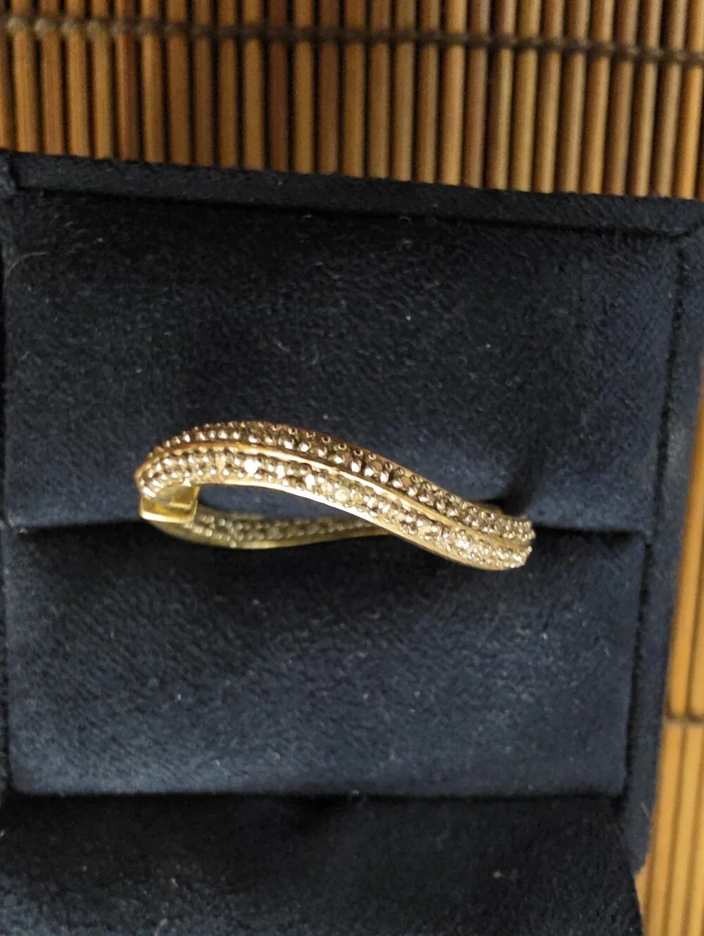 925 Silver Diamond Chip Yellow Gold Hoop Earrings